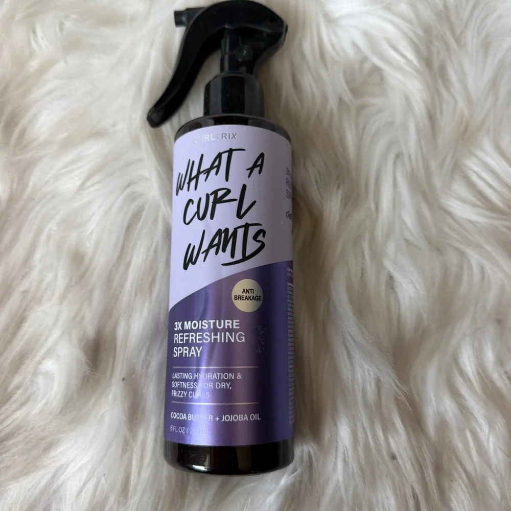 Curltrix What A Curl Wants 3X Moisture Refreshing Spray 8oz Cocoa Jojoba Oil